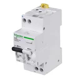 Electrical Lighting Schneider Acti9 40A 1P+N 2 Module C Curve 6kA 30mA Type AC RCBO - Electrical Lighting Schneider Acti9 40A 1P+N 2 Module C Curve 6kA 30mA Type AC RCBO