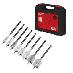 flat woodbit Milwaukee 8 Piece Flat Boring Wood Drill Bit Set - flat woodbit Milwaukee 8 Piece Flat Boring Wood Drill Bit Set