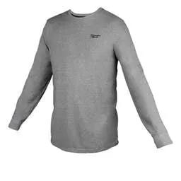 workwear Milwaukee XX Large Hybrid Long Sleeve T-Shirt Grey - Workwear workwear Milwaukee XX Large Hybrid Long Sleeve T-Shirt Grey Workwear