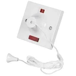 mk logic MK Logic Plus 50A DP 1 Way Ceiling Switch with Neon White - Electrical mk logic MK Logic Plus 50A DP 1 Way Ceiling Switch with Neon White Electrical