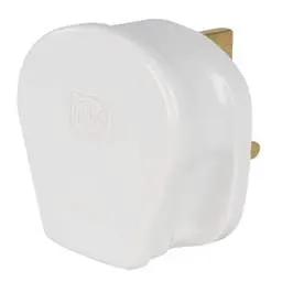mk logic MK Logic Plus 13A Standard Safety Plug White - Electrical mk logic MK Logic Plus 13A Standard Safety Plug White Electrical