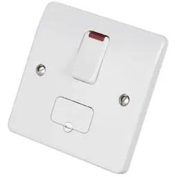 mk logic MK Logic Plus 13A DP Switched Fused Spur with Neon White - Electrical mk logic MK Logic Plus 13A DP Switched Fused Spur with Neon White Electrical