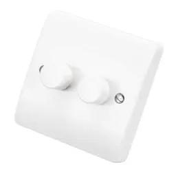 mk logic MK Logic Plus 300W/240VA 2 Gang 2 Way LED Intelligent Dimmer White - Electrical mk logic MK Logic Plus 300W/240VA 2 Gang 2 Way LED Intelligent Dimmer White Electrical