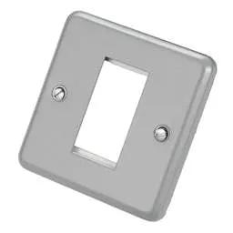pvc back boxes MK Metalclad Plus 1 Gang 1 Euro Module Data Front Plate Metal Clad - pvc back boxes MK Metalclad Plus 1 Gang 1 Euro Module Data Front Plate Metal Clad
