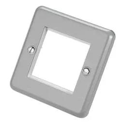 pvc back boxes MK Metalclad Plus 1 Gang 2 Euro Module Data Front Plate Metal Clad - pvc back boxes MK Metalclad Plus 1 Gang 2 Euro Module Data Front Plate Metal Clad