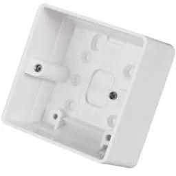 PATRESS BOX MK Logic Plus 1 Gang 40mm Pattress Back Box White - Electrical PATRESS BOX MK Logic Plus 1 Gang 40mm Pattress Back Box White Electrical