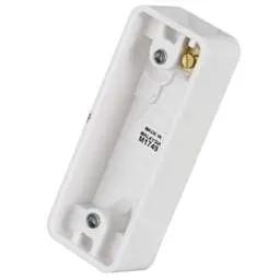 PATRESS BOX MK Logic Plus 1 Gang 16mm Architrave Pattress Back Box White - Electrical PATRESS BOX MK Logic Plus 1 Gang 16mm Architrave Pattress Back Box White Electrical
