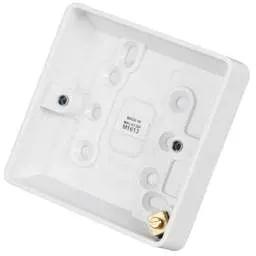 PATRESS BOX MK Logic Plus 1 Gang 16mm Pattress Back Box White - Electrical PATRESS BOX MK Logic Plus 1 Gang 16mm Pattress Back Box White Electrical