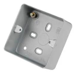 mk logic MK Logic Plus 1 Gang 41mm Surface Mounting Box Metal Clad - Electrical mk logic MK Logic Plus 1 Gang 41mm Surface Mounting Box Metal Clad Electrical