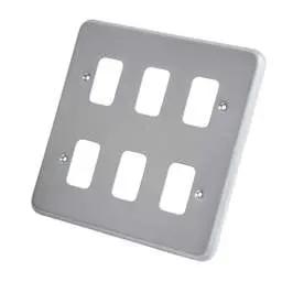 mk grid cover MK Grid Plus 6 Gang Grid Front Plate Metalclad - mk grid cover MK Grid Plus 6 Gang Grid Front Plate Metalclad