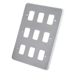 mk grid cover MK Grid Plus 9 Gang Grid Front Plate Metalclad - mk grid cover MK Grid Plus 9 Gang Grid Front Plate Metalclad