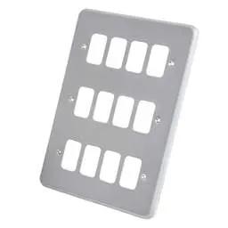 mk grid cover MK Grid Plus 12 Gang Grid Front Plate Metalclad - mk grid cover MK Grid Plus 12 Gang Grid Front Plate Metalclad