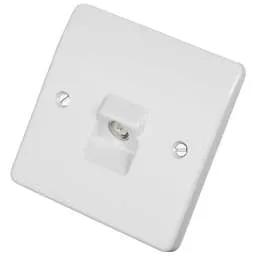 mk logic MK Logic Plus 1 Gang Non Isolated TV / FM Coaxial Socket White - Electrical mk logic MK Logic Plus 1 Gang Non Isolated TV / FM Coaxial Socket White Electrical