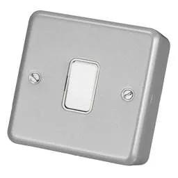 pvc back boxes MK Metalclad Plus 10A 1 Gang 2 Way Light Switch Metal Clad - pvc back boxes MK Metalclad Plus 10A 1 Gang 2 Way Light Switch Metal Clad