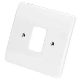 mk grid cover MK Grid Plus 1 Gang Grid Front Plate White - mk grid cover MK Grid Plus 1 Gang Grid Front Plate White