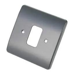mk logic MK Logic Plus 1 Gang Grid Front Plate Graphite - Electrical mk logic MK Logic Plus 1 Gang Grid Front Plate Graphite Electrical