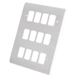 mk grid cover MK Grid Plus 12 Gang Grid Front Plate White - mk grid cover MK Grid Plus 12 Gang Grid Front Plate White