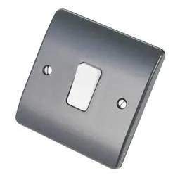 mk logic MK Logic Plus 10A 1 Gang 2 Way Light Switch Graphite - Electrical mk logic MK Logic Plus 10A 1 Gang 2 Way Light Switch Graphite Electrical