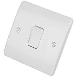 mk logic MK Logic Plus 10A 1 Gang 2 Way Light Switch White - Electrical mk logic MK Logic Plus 10A 1 Gang 2 Way Light Switch White Electrical