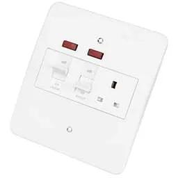mk logic MK Logic Plus 45A DP Cooker Control Unit with Neon White Metal Flush - Electrical mk logic MK Logic Plus 45A DP Cooker Control Unit with Neon White Metal Flush Electrical