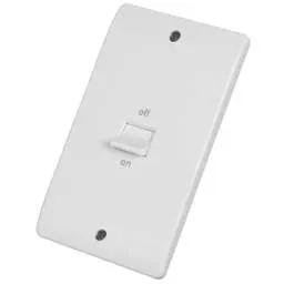 mk logic MK Logic Plus 50A DP 2 Gang Vertical Switch White - Electrical mk logic MK Logic Plus 50A DP 2 Gang Vertical Switch White Electrical