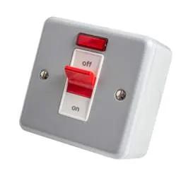 pvc back boxes MK Metalclad Plus 32A DP 1 Gang Switch with Neon Metal Clad - pvc back boxes MK Metalclad Plus 32A DP 1 Gang Switch with Neon Metal Clad