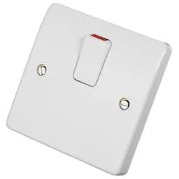 mk logic MK Logic Plus 20A DP Switch with Flex Outlet White - Electrical mk logic MK Logic Plus 20A DP Switch with Flex Outlet White Electrical