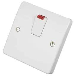 mk logic MK Logic Plus 20A DP Switch with Neon and Flex Outlet White - Electrical mk logic MK Logic Plus 20A DP Switch with Neon and Flex Outlet White Electrical