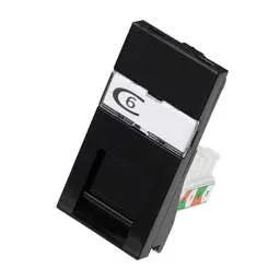 mk logic MK Logic Plus RJ45 CAT6 Euro Module Black - Electrical mk logic MK Logic Plus RJ45 CAT6 Euro Module Black Electrical