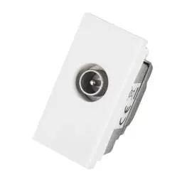 mk logic MK Logic Plus Male Non Isolated Coax Euro Module White - Electrical mk logic MK Logic Plus Male Non Isolated Coax Euro Module White Electrical