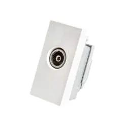 mk logic MK Logic Plus Female TV Coax Non Isolated Euro Module White - Electrical mk logic MK Logic Plus Female TV Coax Non Isolated Euro Module White Electrical