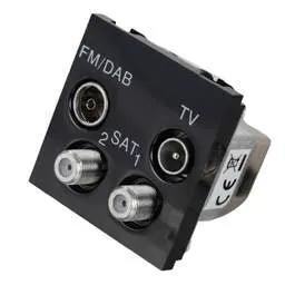 mk logic MK Logic Plus Quadplexer 1 x TV, 1 x FM/DAB and 2 x Satellite Euro Module Black - Electrical mk logic MK Logic Plus Quadplexer 1 x TV, 1 x FM/DAB and 2 x Satellite Euro Module Black Electrical