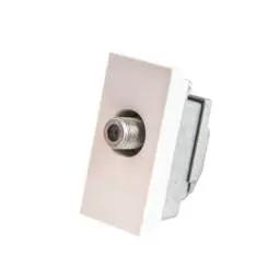 mk logic MK Logic Plus F-Type Non-Isolated Screened Satellite Euro Module White - Electrical mk logic MK Logic Plus F-Type Non-Isolated Screened Satellite Euro Module White Electrical