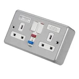 pvc back boxes MK Sentry Socket 13A 2 Gang Active RCD Socket Metal Clad - pvc back boxes MK Sentry Socket 13A 2 Gang Active RCD Socket Metal Clad