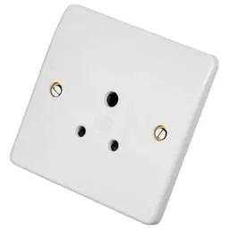 mk logic MK Logic Plus 5A 1 Gang Shuttered Unswitched Socket White - Electrical mk logic MK Logic Plus 5A 1 Gang Shuttered Unswitched Socket White Electrical