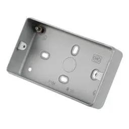 pvc back boxes MK Metalclad Plus 2 Gang 40mm Surface Mounting Box Metal Clad - pvc back boxes MK Metalclad Plus 2 Gang 40mm Surface Mounting Box Metal Clad
