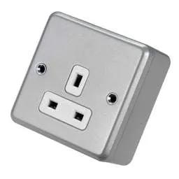 pvc back boxes MK Metalclad Plus 13A 1 Gang Unswitched Socket Metal Clad - pvc back boxes MK Metalclad Plus 13A 1 Gang Unswitched Socket Metal Clad