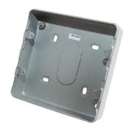 mk girid MK Grid Plus 6 and 8 Gang Surface Metal Back Box with Knockouts - mk girid MK Grid Plus 6 and 8 Gang Surface Metal Back Box with Knockouts
