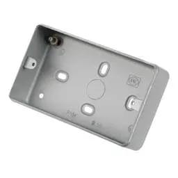 pvc back boxes MK Metalclad Plus 2 Gang 40mm Surface Mounting Box Metal Clad with Knockouts - pvc back boxes MK Metalclad Plus 2 Gang 40mm Surface Mounting Box Metal Clad with Knockouts