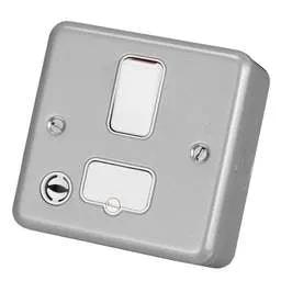 pvc back boxes MK Metalclad Plus - 13A DP Switched Fused Spur with Flex Outlet Metal Clad - pvc back boxes MK Metalclad Plus - 13A DP Switched Fused Spur with Flex Outlet Metal Clad