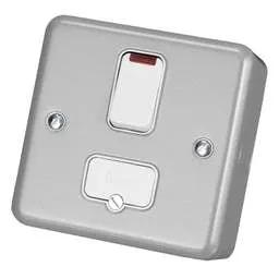 pvc back boxes MK Metalclad Plus - 13A DP Switched Fused Spur with Neon Metal Clad - pvc back boxes MK Metalclad Plus - 13A DP Switched Fused Spur with Neon Metal Clad