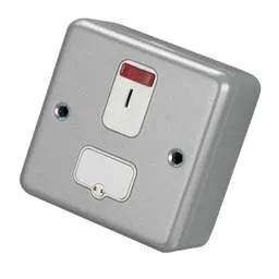 pvc back boxes MK Metalclad Plus - 13A DP Key Operated Fused Spur with Neon Metal Clad - pvc back boxes MK Metalclad Plus - 13A DP Key Operated Fused Spur with Neon Metal Clad