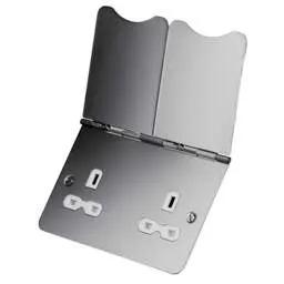 floor sockets Knightsbridge 13A Unswitched Floor Socket White Insert Polished Chrome - floor sockets Knightsbridge 13A Unswitched Floor Socket White Insert Polished Chrome