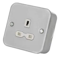 pvc back boxes Knightsbridge 13A DP 1 Gang Unswitched Socket Metal Clad - pvc back boxes Knightsbridge 13A DP 1 Gang Unswitched Socket Metal Clad
