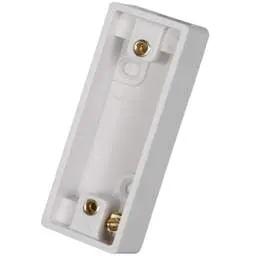 PATRESS BOX Knightsbridge 1 Gang 16mm Architrave Pattress Back Box White - PATRESS BOX Knightsbridge 1 Gang 16mm Architrave Pattress Back Box White
