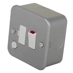 pvc back boxes Knightsbridge - 13A Switched Fused Spur with Flex Outlet Metal Clad - pvc back boxes Knightsbridge - 13A Switched Fused Spur with Flex Outlet Metal Clad