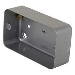 pvc back boxes Knightsbridge 2 Gang 44mm Deep Surface Mounting Box Metal Clad - pvc back boxes Knightsbridge 2 Gang 44mm Deep Surface Mounting Box Metal Clad