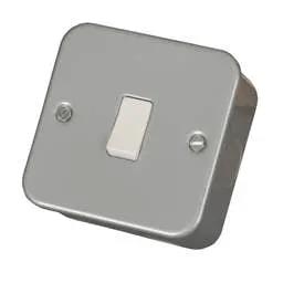 pvc back boxes Knightsbridge 10A 1 Gang 2 Way Light Switch Metal Clad - pvc back boxes Knightsbridge 10A 1 Gang 2 Way Light Switch Metal Clad