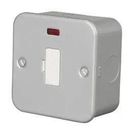 pvc back boxes Knightsbridge - 13A Unswitched Fused Spur with Neon Metal Clad - pvc back boxes Knightsbridge - 13A Unswitched Fused Spur with Neon Metal Clad