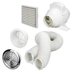 induct fans National Ventilation Monsoon 4" In-Duct Mixed Flow Shower Fan Kit with Timer - induct fans National Ventilation Monsoon 4" In-Duct Mixed Flow Shower Fan Kit with Timer